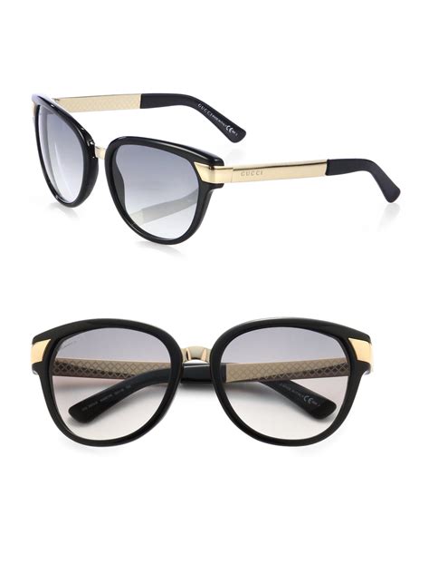 gucci modified cat-eye sunglasses black|luxury designer sunglasses cat eye.